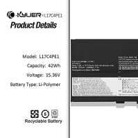 K KYUER L17C4PE1 L17M4PE1 Baterie pro notebook Lenovo IdeaPad 730S-13IWL 81JB Yoga S730-13IWL 81J0 S730-13IML 81U4 81U40056PH 81