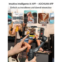 AOCHUAN Phone Gimbal Stabilizer 3-Axis Smartphone Foldable Gimbal for iPhone Gimble with Focus Wheel TikTok YouTube Vlog Stabili