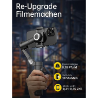 AOCHUAN Phone Gimbal Stabilizer 3-Axis Smartphone Foldable Gimbal for iPhone Gimble with Focus Wheel TikTok YouTube Vlog Stabili