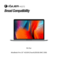 K KYUER A2171 Baterie pro notebook MacBook Touch Pro 13" A2159 A2289 A2338 2019 M1 2020 Touch Bar EMC 3301 3578 3456 BTO/CTO MUH