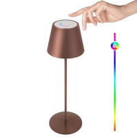 Stolní lampa FUYO Bezdrátové stmívatelné dotykové ovládání Led stolní lampa s teplou bílou 8 barev RGB Venkovní stolní lampa Vod