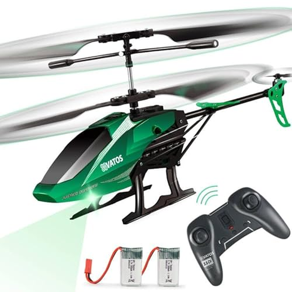 VATOS RC vrtulník Dálkově ovládaný vrtulník Výškové hobby letadlo s bateriemi Gyro & LED světlo 3,5 kanálů Micro Mini Military S