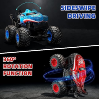 ACAMMZAR RC auto, Monster Truck na rádiové ovládání, 2,4GHz 20+km/h RC kaskadérské auto, Crawler Trucks s LED světlem a hudbou, 