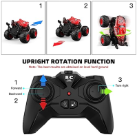 ACAMMZAR RC auto, Monster Truck na rádiové ovládání, 2,4GHz 20+km/h RC kaskadérské auto, Crawler Trucks s LED světlem a hudbou, 
