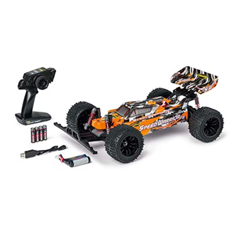 Carson 500404237 - 1:10 FE Speed Warrior 2.4G 100%RTR oranžová - dálkově ovládané auto, RC buggy, včetně baterií a dálkového ovl