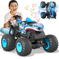 Sunrad Auto na dálkové ovládání, 1:20 RC Monster Truck s 360° otáčením ve svislé poloze, dobíjecí 2,4GHz terénní RC auta s LED s