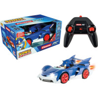 Carrera RC, tým Sonic Racing, originální 2.4GHz licenční závodní vůz s plnou jízdní a řídicí funkcí