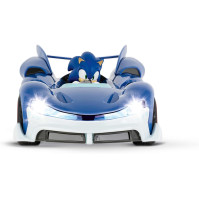 Carrera RC, tým Sonic Racing, originální 2.4GHz licenční závodní vůz s plnou jízdní a řídicí funkcí