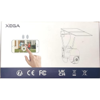 Xega 4G LTE Cellular Security Camera Solar With SIM Card, venkovní bezdrátová bezpečnostní kamera bez WiFi, 2K HD PTZ noční vidě