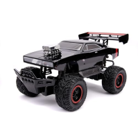 Jada Toys Fast & Furious RC Car, 1970 Dodge 4x4 4x4 auto na dálkové ovládání, funkce Turbo, 2kanálové rádiové dálkové ovládání, 