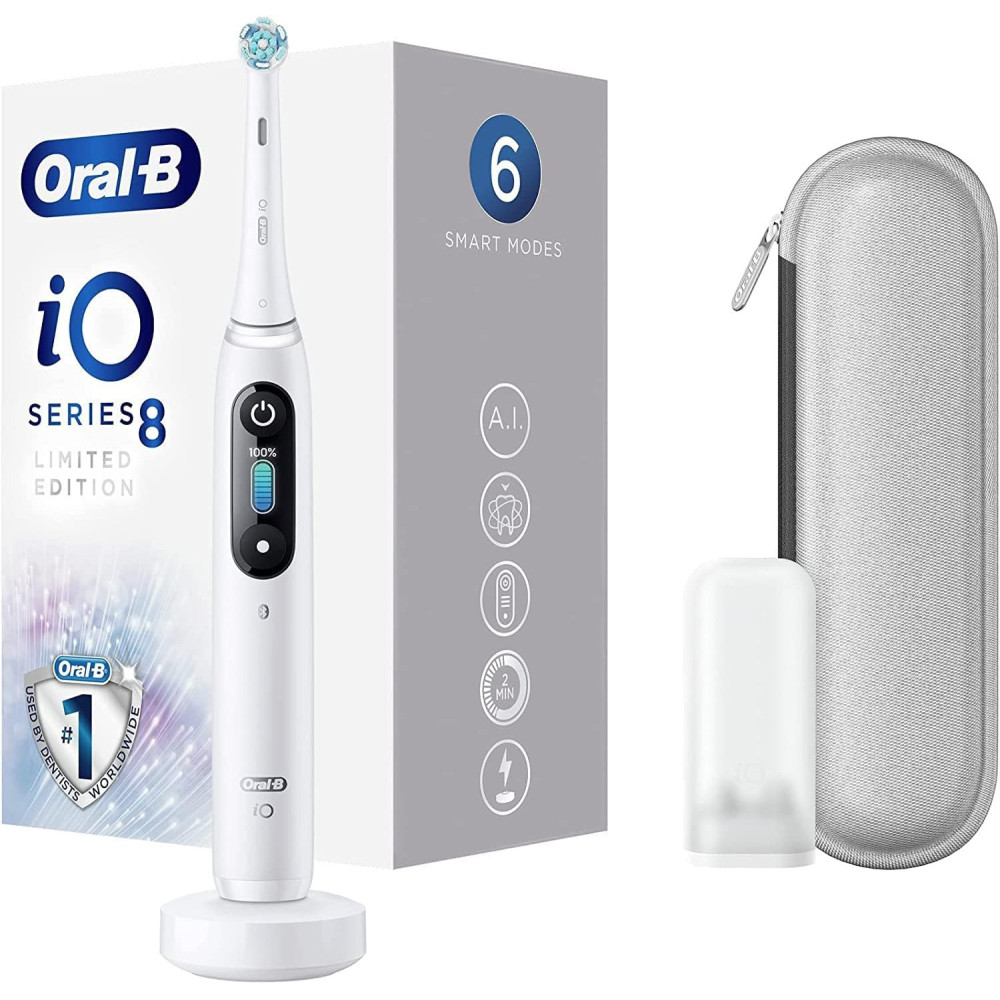 Oral-B Elektrický zubní kartáček Ricaricabile iO 8 Edizione Limitata bílý, revoluční magnetická technologie, barevný