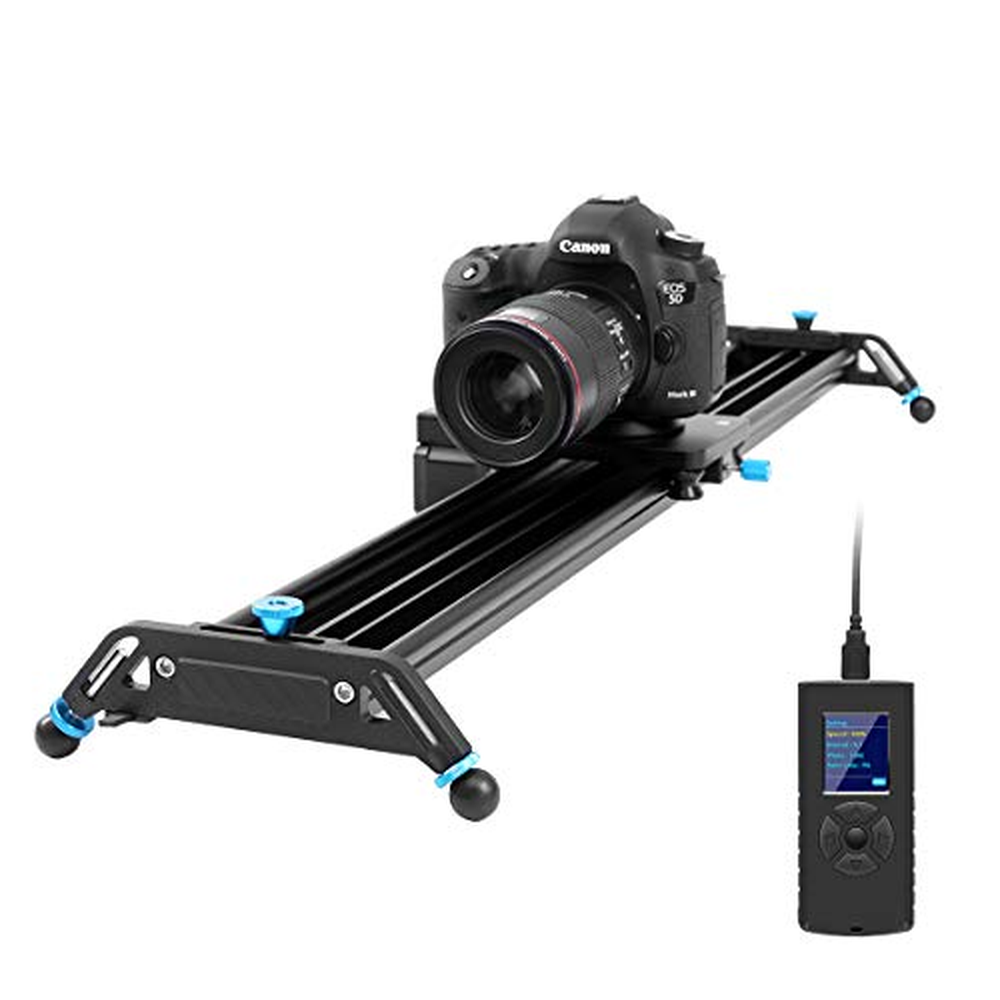 GVM Camera Slider Motorized, 80 cm Photography Video Slider se 120° panoramatickým záznamem, Follow Focus a Time Lapse Photograp