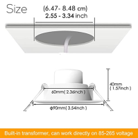 iLC LED zapuštěná stropní svítidla, 8W RGB měnící barvu, Φ70-85mm otvor, bodová světla kulaté panelové stropní svítidla teplá bí