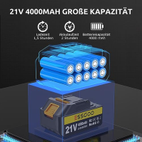 Akumulátorový rázový utahovák Conentool 460 N.m, 21V rázový utahovák s baterií 4000 mAh, 1/2" akumulátorový rázový utahovák s LE