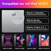 Pouzdro s klávesnicí HOU pro iPad Air 5., Air 4. generace 11" a 11" iPad Pro (4./3./2./1. generace) s plovoucím magnetickým desi