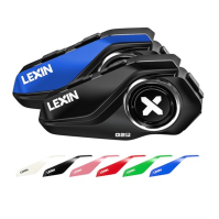 LEXIN Motocyklový interkom Bluetooth Headset, G2P Helmet Intercom 2pack, 6-Way 1000M Universal Motorcycle Communication Systems 