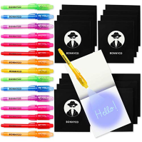 BONNYCO Invisible Ink Pen and Notebook, Pack of 16 Stocking Fillers for Kids Birthday Parties | Boys & Girls Party Bag Fillers, 