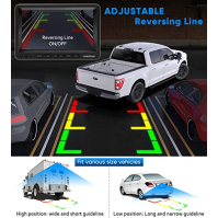 URVOLAX 100% bezdrátová couvací kamera, 6700mAh dobíjecí baterie Magnetická couvací kamera do auta, instalace pro kutily, 7" FHD