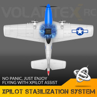 VOLANTEXRC RC letadlo připravené k letu pro začátečníky, 2.4Ghz 2CH dálkově ovládané letadlo P51 Mustang hračka dárek