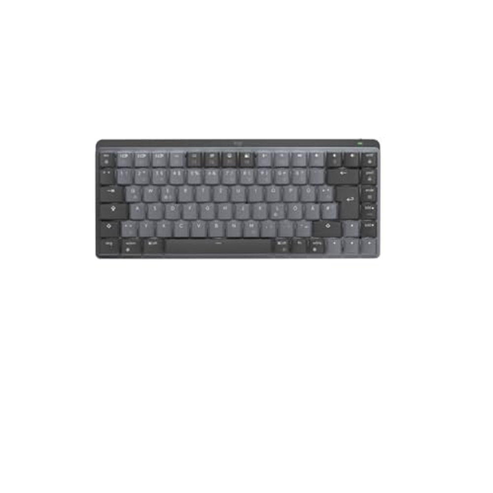 Logitech MX Mechanical Mini Wireless Illuminated Keyboard, hmatové tiché spínače, německé rozložení QWERTZ - šedá