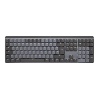 Logitech MX Mechanical Mini Wireless Illuminated Keyboard, hmatové tiché spínače, německé rozložení QWERTZ - šedá