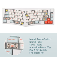 EPOMAKER Feker Alice Layout Gasket 68 kláves s možností výměny za chodu, Bluetooth/2.4Ghz/ Type-C, drátová/bezdrátová, mechanick