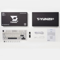 YUNZII YZ75 75% bezdrátová herní mechanická klávesnice s možností výměny za provozu, RGB podsvícení, BT5.0/2.4G/USB-C, klávesy D