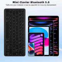 Qulose Wireless Bluetooth Keyboard, dobíjecí mini klávesnice typu C, bezdrátová klávesnice, ultratenký ergonomický design, němec