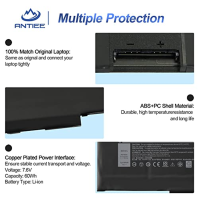 ANTIEE MXV9V Baterie pro notebooky Dell Latitude 5300 5310 7300 7400 E5300 E5310 E7300 E7400, Latitude 5300 2-in-1/5310 2-in-1, 