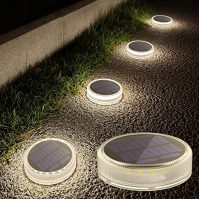 Lacasa 4-Pack Solar Decking Lights, solární venkovní osvětlení schodů, IP68 vodotěsné pro zahradní schody Patio Pathway Driveway