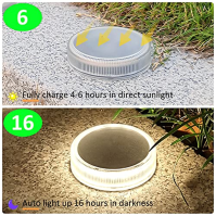 Lacasa 4-Pack Solar Decking Lights, solární venkovní osvětlení schodů, IP68 vodotěsné pro zahradní schody Patio Pathway Driveway