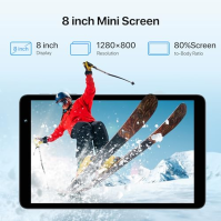 Andriod 14 Tablet Mini,5G-Wifi 6 Tablet 8 palců Pouze 368 g, pohodlnější kovové tělo, HD 1280*800 IPS plně laminovaná obrazovka,