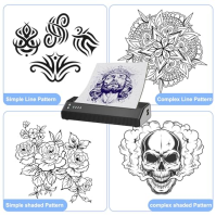 MHT-P8008 Tattoo Stencil Printer, Blackbudda Tattoo Printer Machine with 20 Pcs Tattoo Transfer Paper, Tattoo Printer Kit for Ta