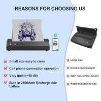 MHT-P8008 Tattoo Stencil Printer, Blackbudda Tattoo Printer Machine with 20 Pcs Tattoo Transfer Paper, Tattoo Printer Kit for Ta