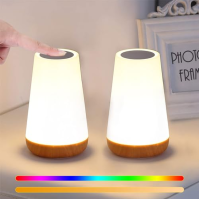 Lightess 2 x LED noční lampička Stolní lampička Stmívatelné RGB dotykové inteligentní noční světlo Náladové světlo 13 barev a zm