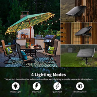 Svater Solar String Lights ST38 100FT Solar Powered String Lights Vodotěsné venkovní/vnitřní LED osvětlení se 4 režimy, 50+2 pla