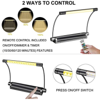 HONWELL Picture Light Bezdrátové světlo pro displeje LED nástěnné světlo na baterie s dálkovým ovládáním, otočné světelné hlavy 