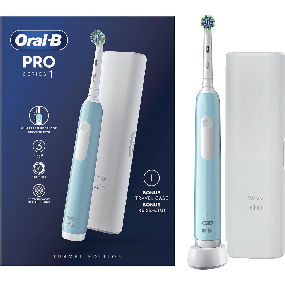 Oral-B Elektrický zubní kartáček Pro Series 1, s tlakovým senzorem, s dlouhou výdrží baterie, 1 náhradní kartáček