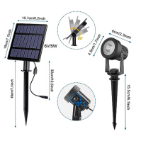 NATPOW solární zahradní reflektor, solární zahradní světlo LED solární reflektor solární lampy pro zahradu venku, IP65 vodotěsné