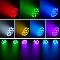 DELIBANG 4 kusy LED par reflektorů jevištní světlo s taškou, 84W RGBW DMX disco party světlo s dálkovým ovládáním master slave z