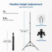 NEEWER Pack of 2 2.4G LED Panel Video Light Set, Soft Lighting, 12,9" klíčové světlo se stojanem/dálkovým ovládáním/3200-5600K/C