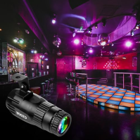 Světelný pinspot, Czgor spot disco ball 15W RGBW 4 v 1 zrcadlový kulový projektor s dálkovým ovládáním, super jasné LED pinspot 