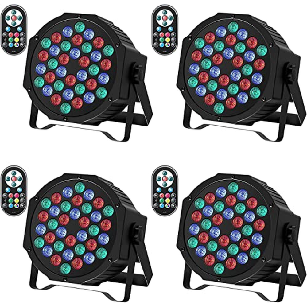 LED Par reflektor 36 LED pódiových světel 9 režimů RGB party světla s dálkovým ovládáním a DMX512 řízením osvětlení reflektorů p