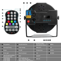 12 RGBW LED světlometů, jevištní světla, venkovní, dobíjecí efektové reflektory, vestavěná baterie DMX, diskotékové světlo s dál