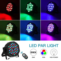 U`King 10 pack LED par reflektor, 36 LED scénické světlo party light RGB DMX512 s dálkovým ovládáním, disco light reflektor osvě