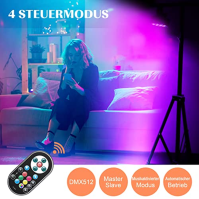 U`King 10 pack LED par reflektor, 36 LED scénické světlo party light RGB DMX512 s dálkovým ovládáním, disco light reflektor osvě