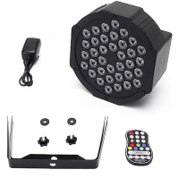 ZonQoonz dobíjecí LED světlo s vodotěsnou taškou, 4PCS RGB 36 LED reflektorů dobíjecí DMX jevištní světlo reflektor s dálkovým o