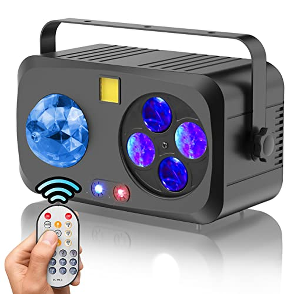 60W Sc√®ne Lamp with Remote Control, RGB DMX512 Lumi√√®re de F√™te 4 en 1 Voice Command, Lumi√®re Disco Contr√¥lée par Musique e