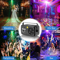 60W Sc√®ne Lamp with Remote Control, RGB DMX512 Lumi√√®re de F√™te 4 en 1 Voice Command, Lumi√®re Disco Contr√¥lée par Musique e