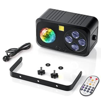 60W Sc√®ne Lamp with Remote Control, RGB DMX512 Lumi√√®re de F√™te 4 en 1 Voice Command, Lumi√®re Disco Contr√¥lée par Musique e